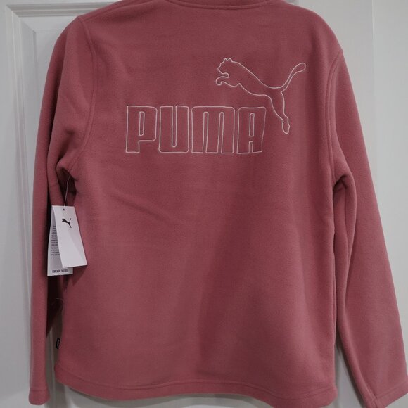 PUMA Women’s Pink Full-Zip Fleece Jacket Size Medium or Large NWT - Picture 4 of 12